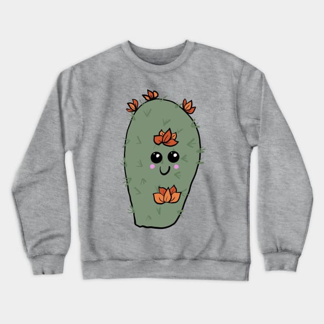 Cactus with Flowers Crewneck Sweatshirt by DaysMoon